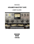 Kramer Master Tape User Manual