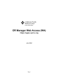OR Manager Web Access User Manual