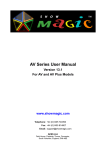 ShowMagic AV Series User Manual - SIRS-E