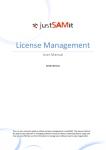 Licence Management User Manual