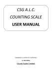 csg alc counting scale user manual