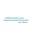 4*1000M Fiber Media Converter User`s Manual