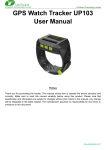 UP103 GPS Watch Tracker USER MANUAL