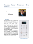 Samsung Galaxy Microwave Oven Interface