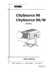 User manual CitySource 96_1_7