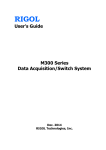 RIGOL User`s Guide M300 Series Data Acquisition/Switch System