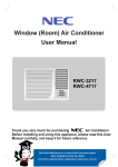 Window (Room) Air Conditioner User Manual