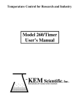 Model 260/Timer User`s Manual - J