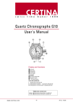 Quartz Chronographs G10 User`s Manual