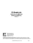 E-Sampler 9800 Manual Rev J