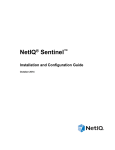 NetIQ Sentinel Installation and Configuration Guide