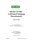 Model GS-800 ™ Calibrated Imaging Densitometer - Bio-Rad