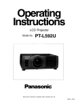 PT-L592U Operating Instructions - Support