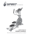 XE295 Elliptical OWNER`S MANUAL