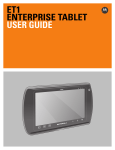 ET1 Enterprise Tablet User Guide (P/N 72E-148510-02 Rev. A)