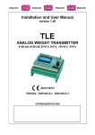 Installation and User Manual ANALOG WEIGHT TRANSMITTER