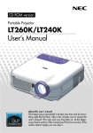 LT260K/LT240K User`s Manual