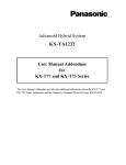 KX-TA 1232 User Manual Addendum 2793za