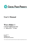 User`s Manual Wave Rider 1
