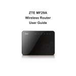 ZTE MF29A Wireless Router User Guide