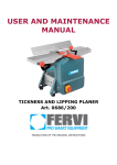 USER AND MAINTENANCE MANUAL