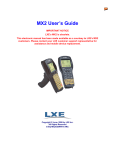 MX2 Users Guide - Honeywell Scanning and Mobility