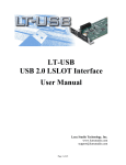 LT-USB User Manual - Lynx Studio Technology, Inc.