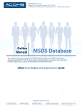 manual for the MSDS Database
