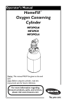 Invacare HomeFill Cylinder User Manual