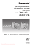 panasonic lumix dmc-fs45 User guide manual operating instructions