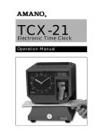 Amano TCX 21 manual