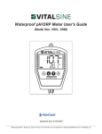 Waterproof pH/ORP Meter User`s Guide - Pentair Aquatic Eco