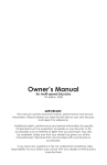 Owner`s Manual