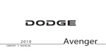 2010 Dodge Avenger Owner Guide