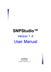 User`s Manual: SNPStudio_v1.0 [pdf, English]