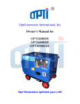 Opti Generators Diesel generator users manual_pdg