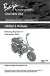 DB30 Mini Bike OWNER`S MANUAL