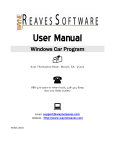 User Manual - Wayne Reaves Software