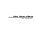 Solver Reference Manual