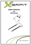 USER`S MANUAL for 405 Strider