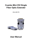 Cuanbo Mini DVI Single Fiber Optic Extender User Manual