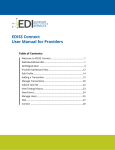 EDISS Connect User Manual for Providers