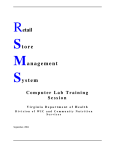 RSMS Training Guide - Office of Family Health Services