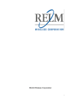 RP3000 user manual V1.0 - RELM Wireless Corporation