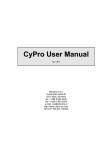 CyPro User Manual - Faculty of Mechanical Engineering