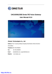 DAG1000&2000 Series FXO Voice Gateway User Manual V2.0 http