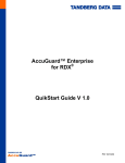 AccuGuard™ Enterprise for RDX QuikStart Guide V