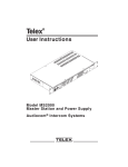 Telex MS2000 User Manual PDF - Alpha Video Rental Services