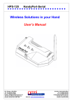 Wireless Solutions in your Hand User`s Manual