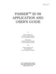 PASSER III-98 Application and User`s Guide